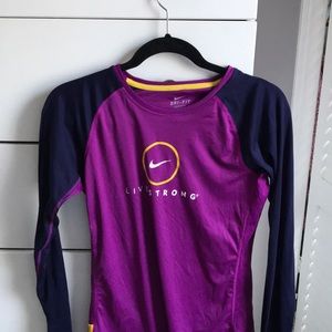 Purple Live strong Athletic Long Sleeve